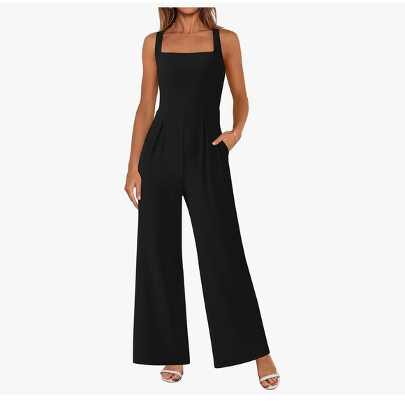 PrettyGarden Pants - PrettyGarden Chic Black Sleeveless Women's Jumpsuit